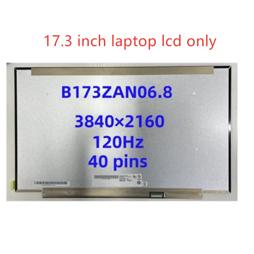 Ʈ LCD ȭ ü ÷ г Ʈ, B173ZAN06.8, 4K, 120Hz, 40 , 3840  2160, 17.3 ġ